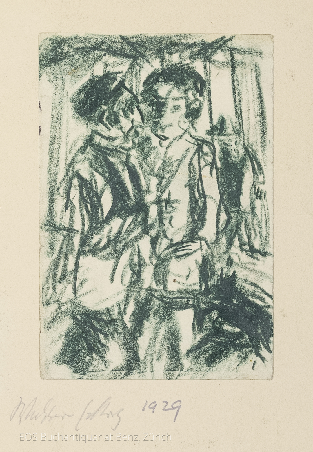 Eckertz, Waldemar (1878–1947): - Zwei Männer im Vordergrund, ein Mann im Hintergrund.
