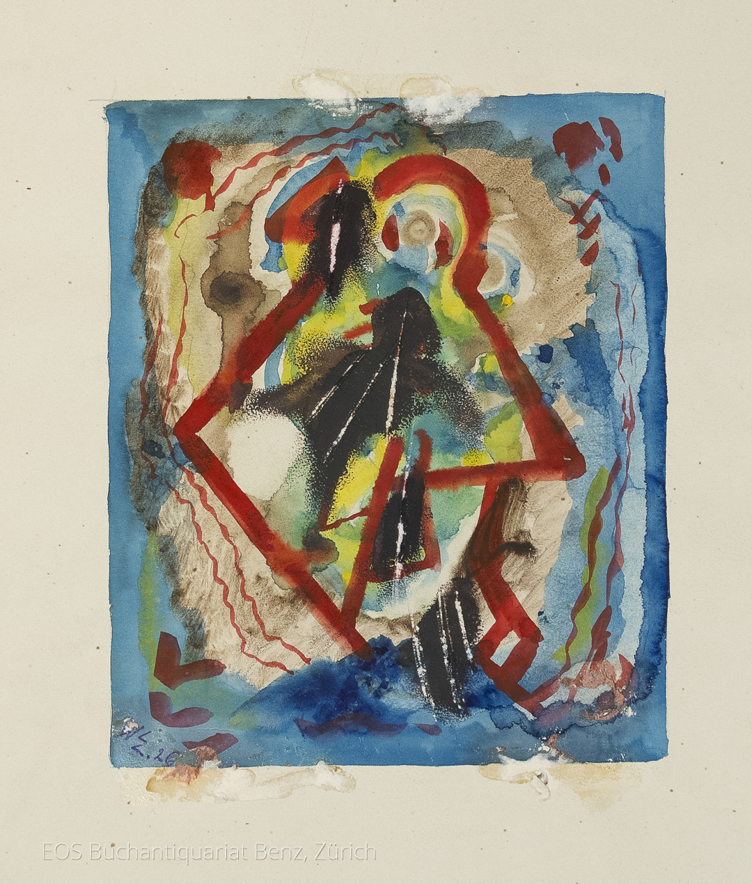 Eckertz, Waldemar (1878–1947): - Komposition von Flächen und Strichen.