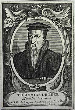Bèze, Théodore (1519-1605): Genfer Reformator franz. Herkunft. - Theodore de Beze - Ministre de Geneve.