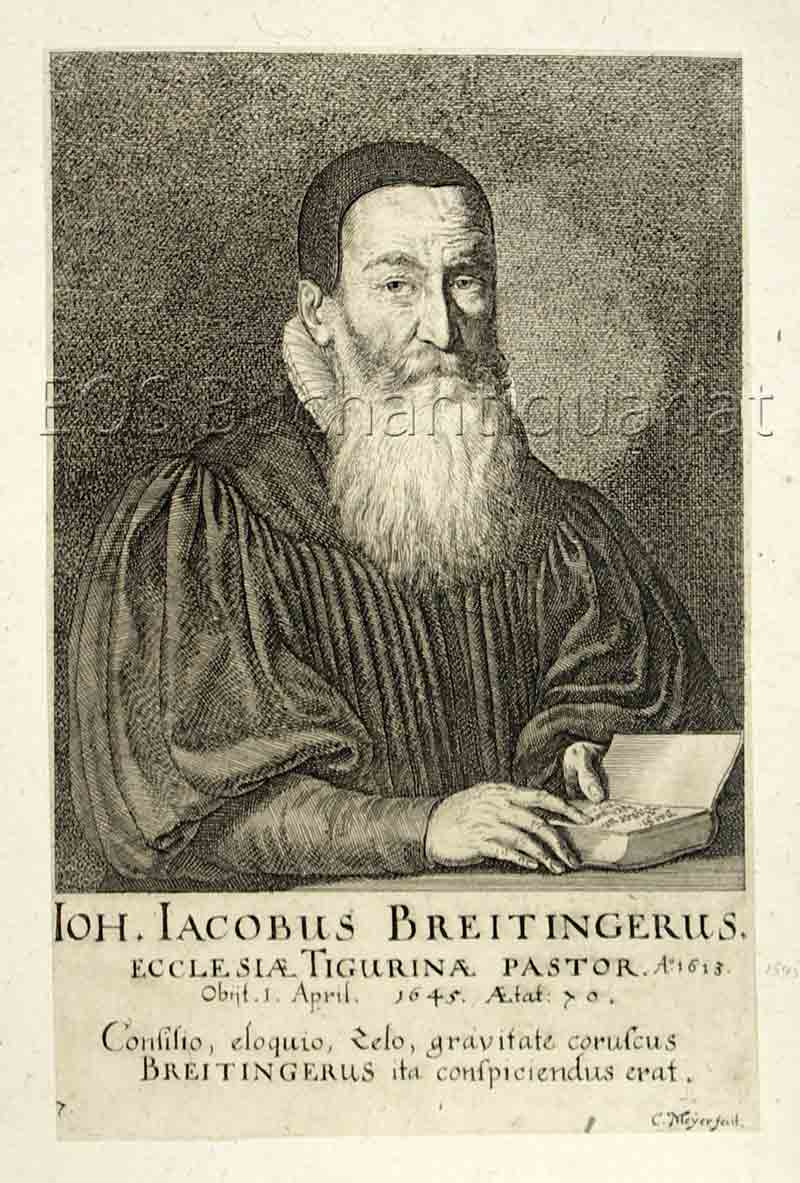 Breitinger, Johann Jakob (1701-1776): - Schweiz. Philosoph und Aufklärer.