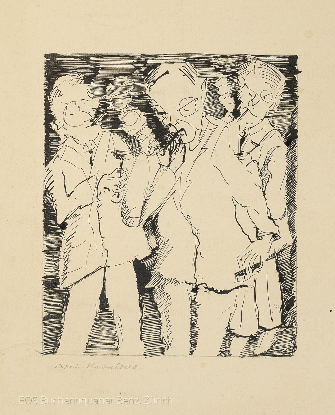 Eckertz, Waldemar (1878–1947): - Drei Kavaliere.
