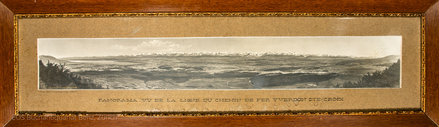 Boissonnas, Fred (1858–1946). - Panorama vu de la ligne du chemin de fer Yverdon Ste-Croix.