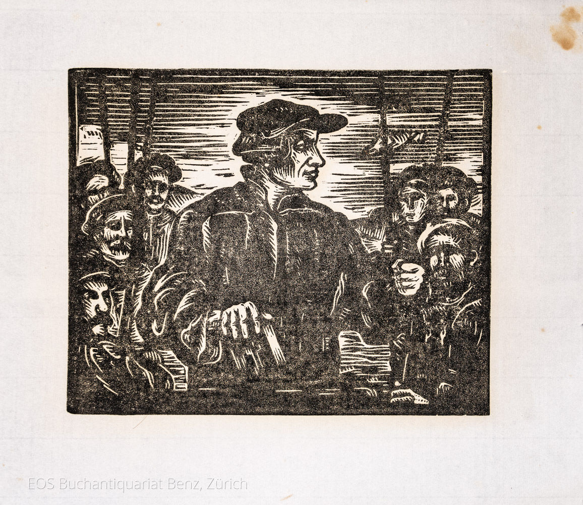 Bosshart, Ernst (1879–1951): Portrait von Ulrich Zwingli (Brustbild im Profil). – Bild 2