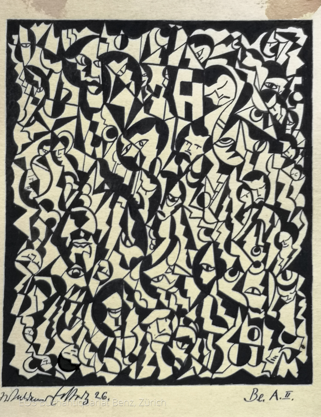 Eckertz, Waldemar (1878–1947): - (Labyrinth von Köpfen und Augen).