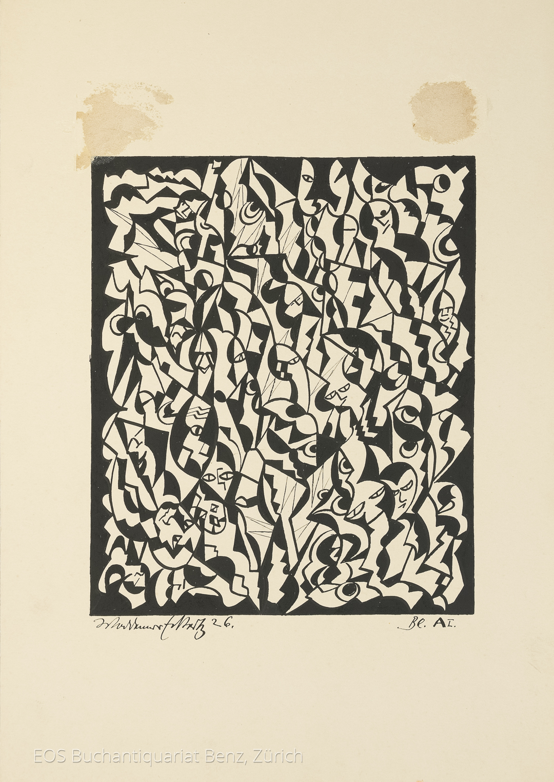 Eckertz, Waldemar (1878–1947): - (Labyrinth von Köpfen und Augen).