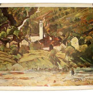Zaccheo, Ugo (1882-1972): - Tessinerdorf - Village tessinois - Paesaggio ticinese - A village in the tessin.
