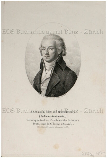 Soemmerring, Johann Thomas von (1701–1781): - Mèdecin-Anatomiste, Correspondant de l'Académie des Sciences.