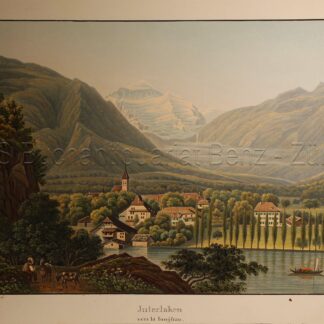 Corrodi, Salomon (1810-1892): - Interlaken vers la Jungfrau.