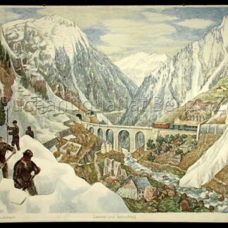 Surbek, V(ictor): (1885 - 1975). - Avalanche et éboulement - Lawine und Steinschlag - Valanga e frana.