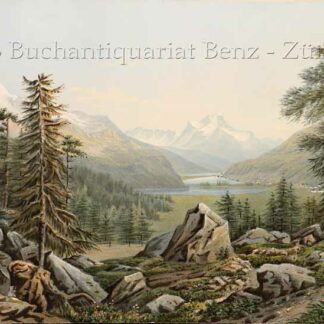 Huber, Caspar Ulrich (1825-1882): - Silvaplana mit See gegen den Piz della Margna.