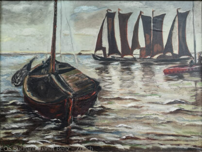 Eckertz, Waldemar (1878–1947): - Gruppe von Segelschiffen.