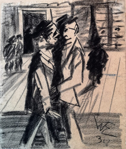 Eckertz, Waldemar (1878–1947): - 2 Männer auf der Strasse.