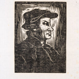 Bosshart, Ernst (1879–1951): - Portrait von Ulrich Zwingli (Brustbild im Profil).