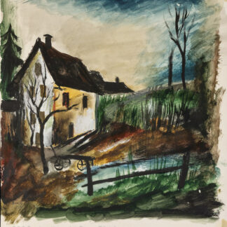 Hunziker, Max (1901–1976). - Wohnhaus in Landschaft.